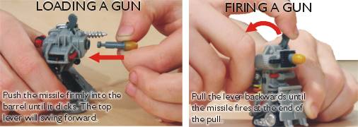 How to load and fire the guns.
